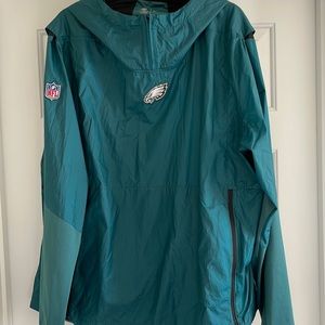 NFL onfield apparel Eagles windbreaker hoodie